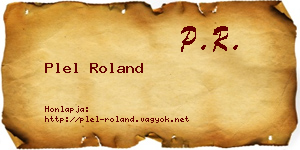 Plel Roland névjegykártya