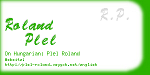 roland plel business card